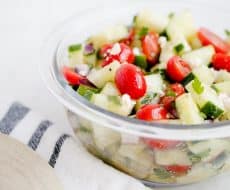 Cucumber tomato salad