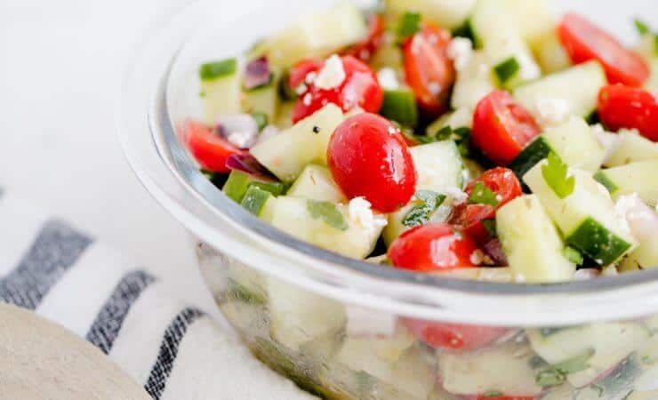 Cucumber tomato salad