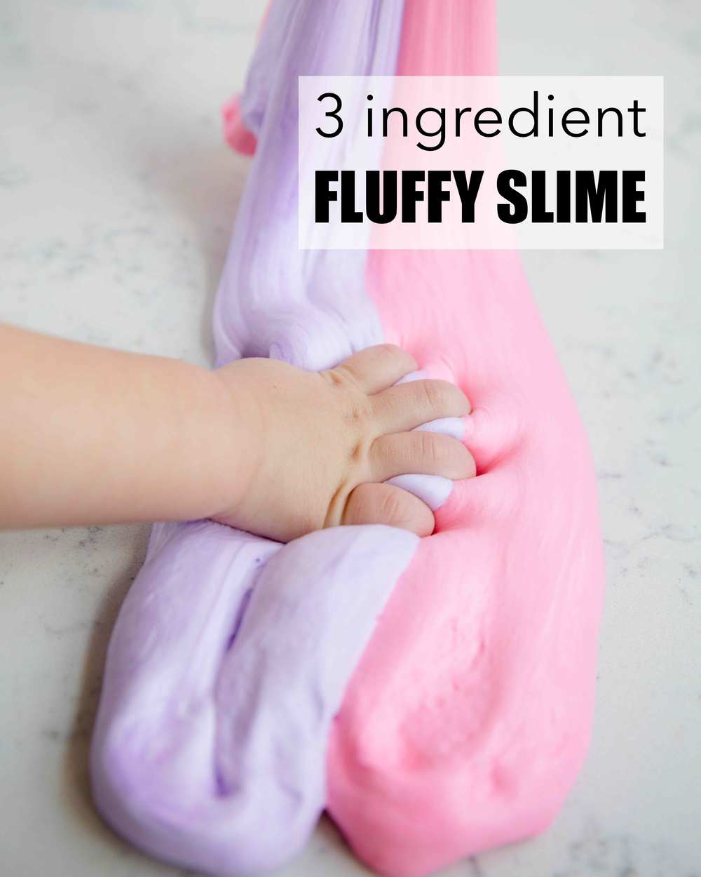 White Fluffy Slime Recipe - Little Bins for Little Hands