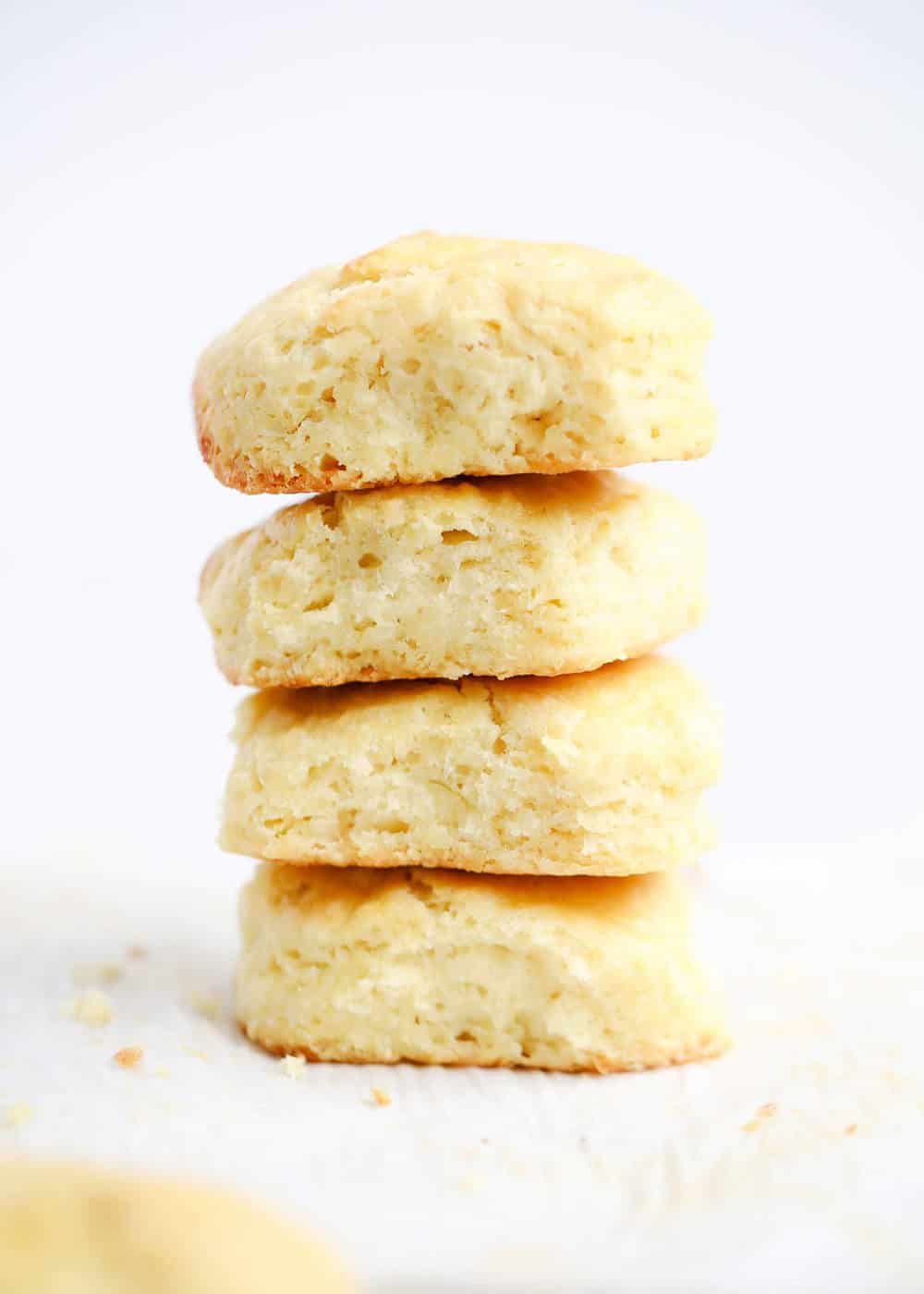 Stack of buttermilk biscuits.