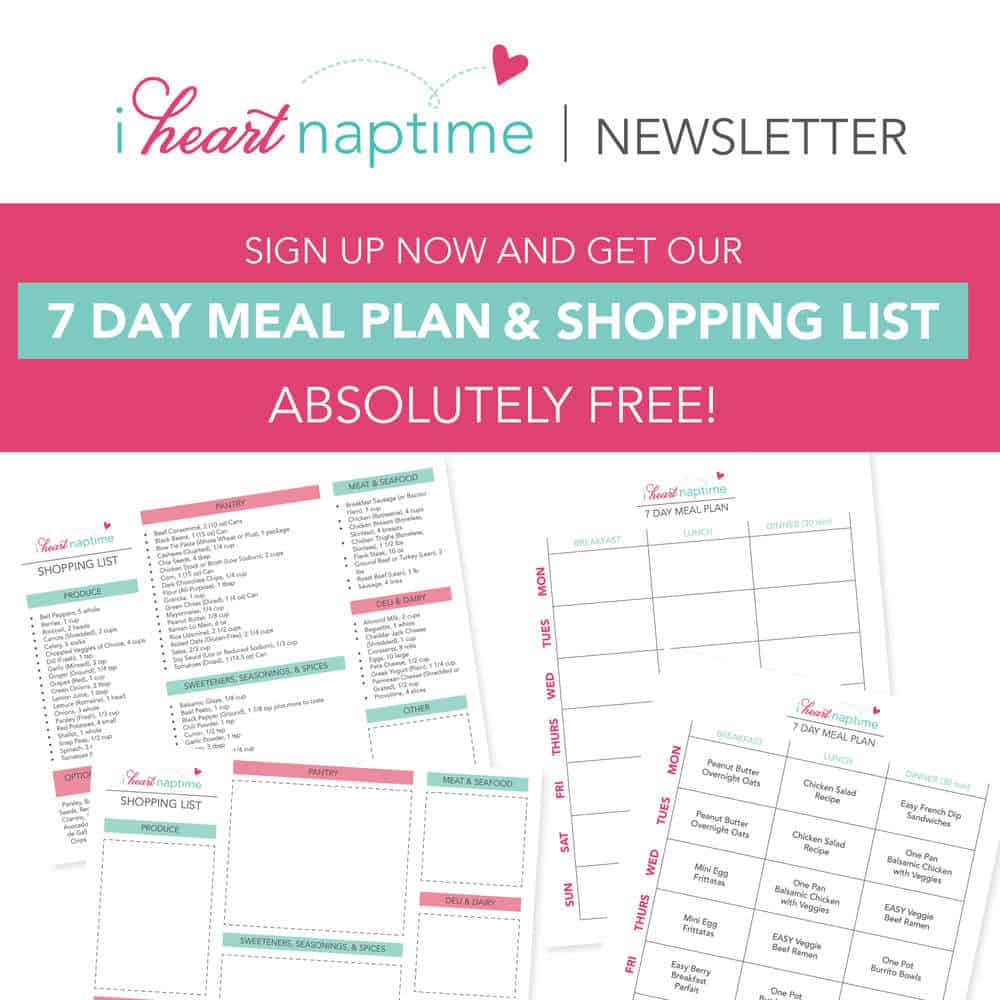 7 Day Meal Plan Template from www.iheartnaptime.net