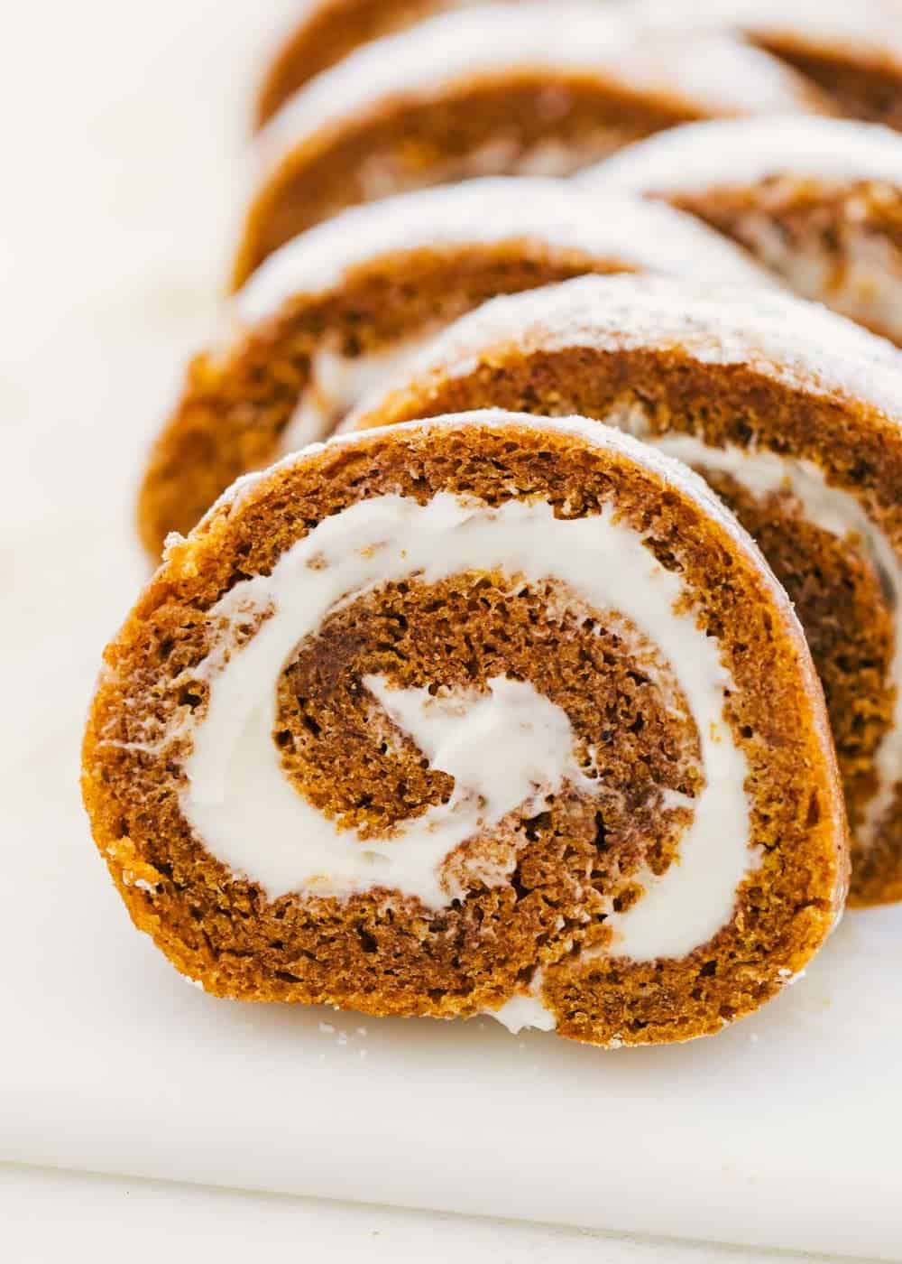 Easy Vegan Pumpkin Roll Cake with Cream Cheese Frosting