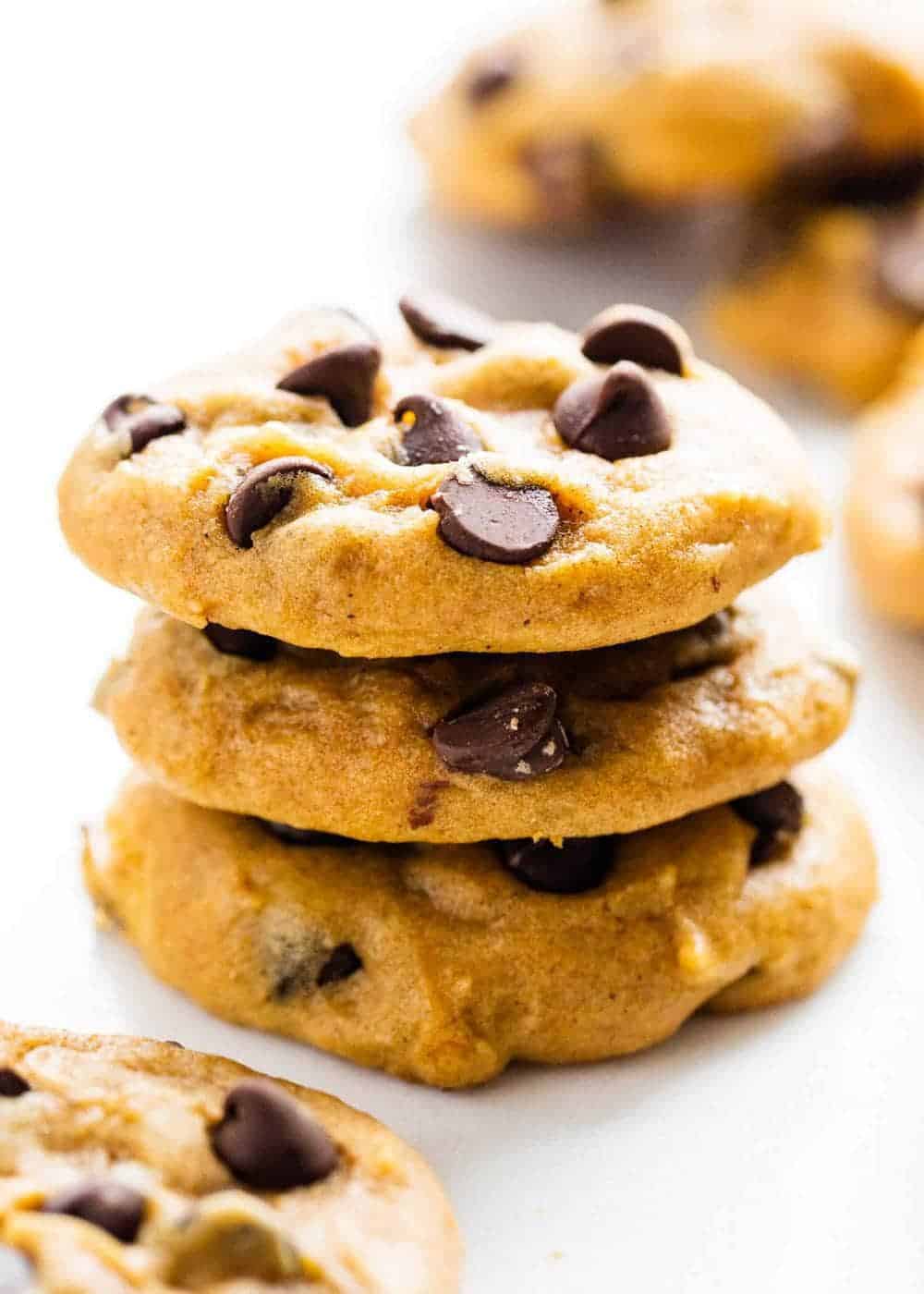 Easy pumpkin chocolate chip cookies.