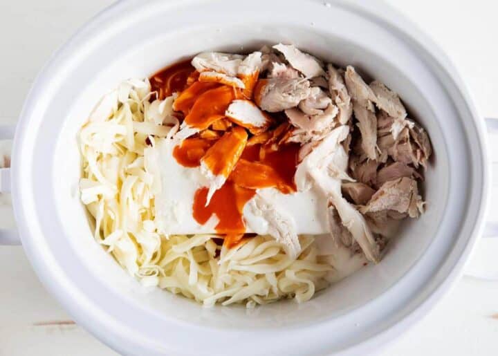 ingredients for buffalo chicken dip in crock pot 