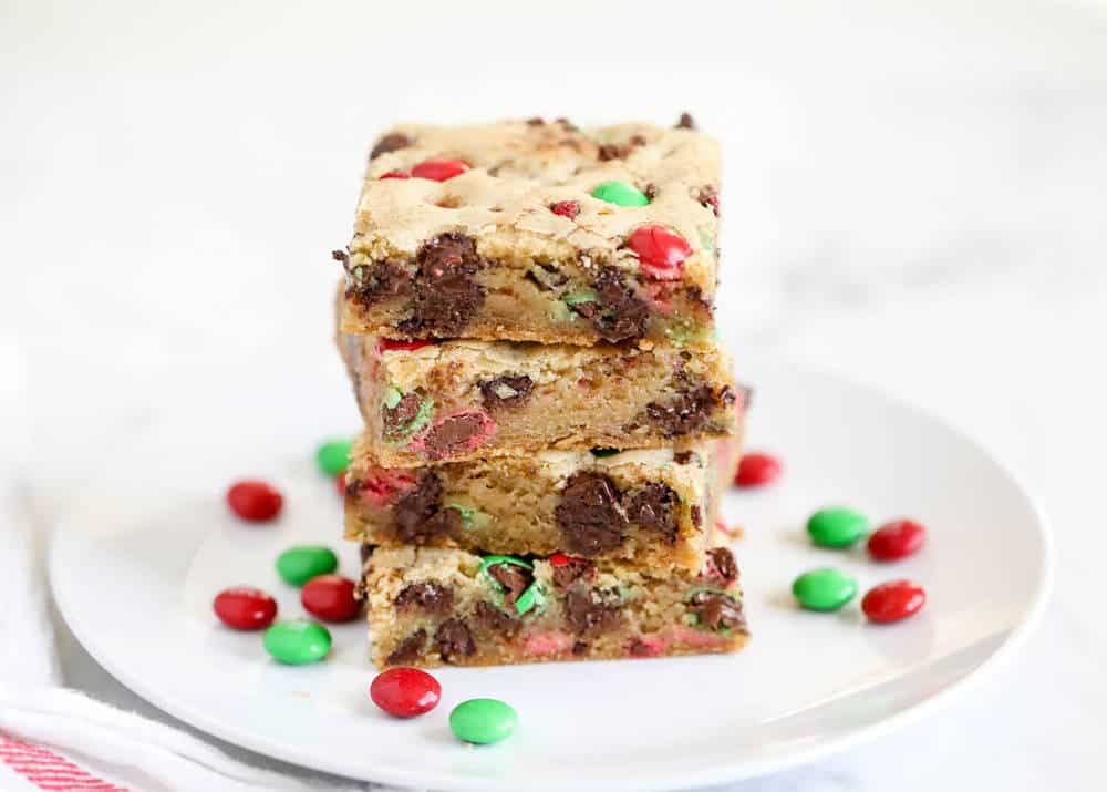 m&m cookie bars