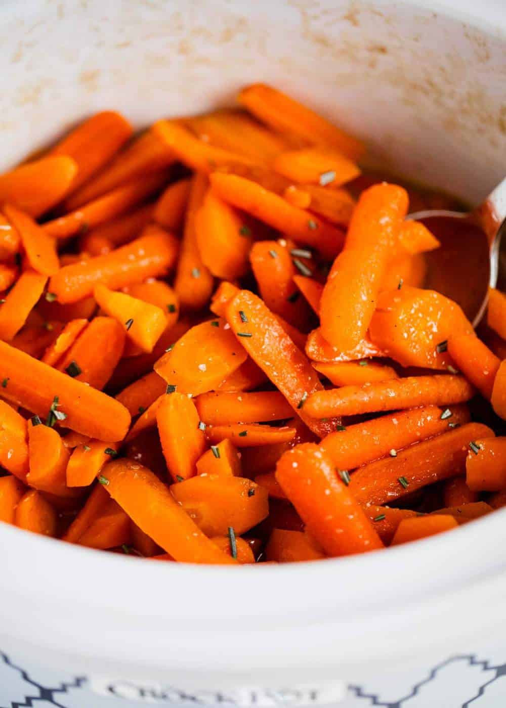 Glazed carrots in crockpot.