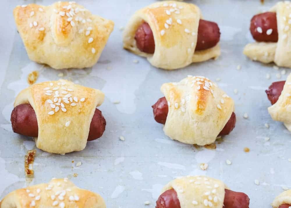 Crescent roll pigs in a blanket.