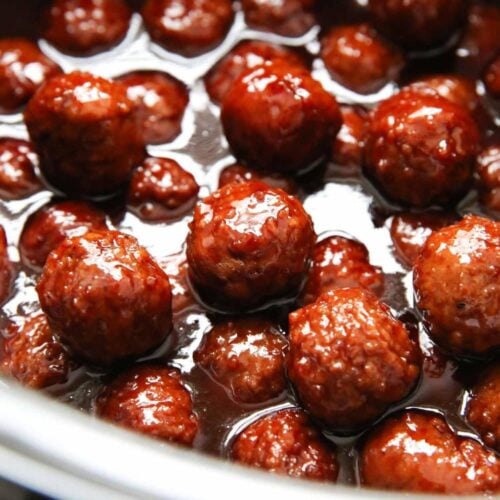 Slow Cooker Grape Jelly Meatballs - The Cooking Jar