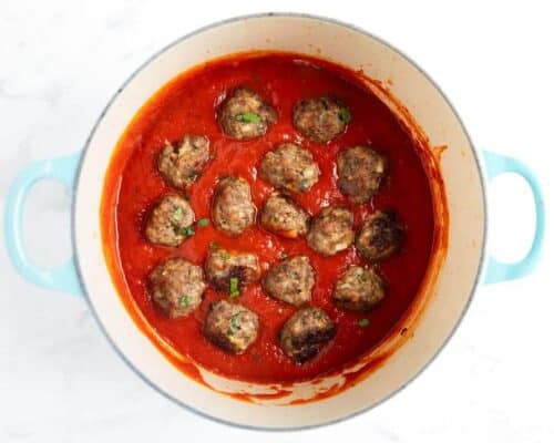 Italian meatballs in marinara sauce