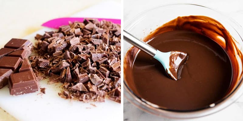 melting chocolate for strawberries in bowl
