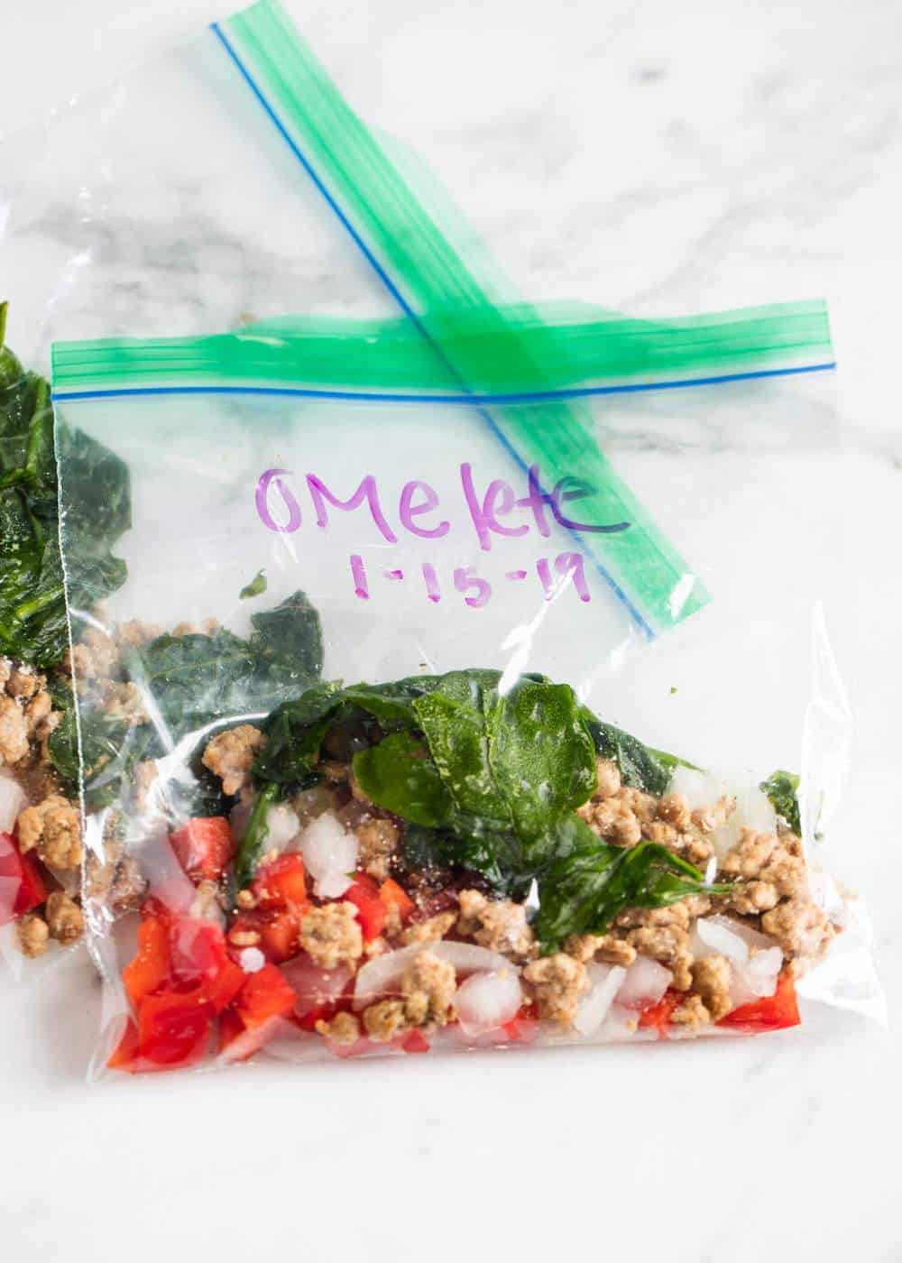 Meal prep omelette bags.