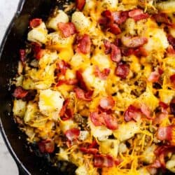 breakfast potatoes in skillet