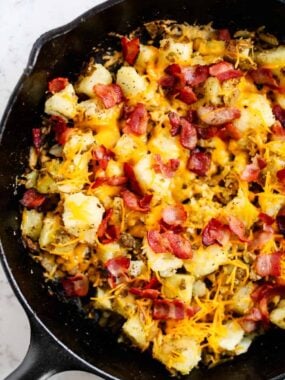 breakfast potatoes in skillet