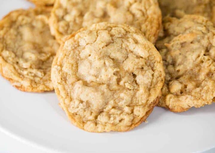 close up of oatmeal cookies