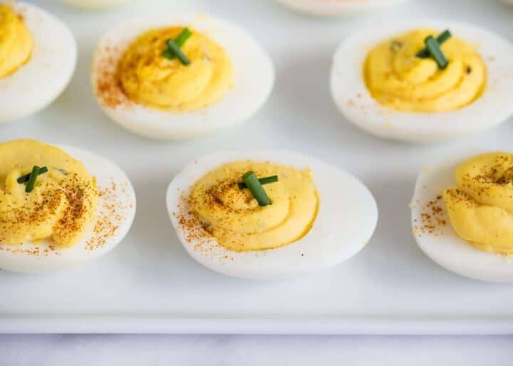 deviled eggs on a plate 