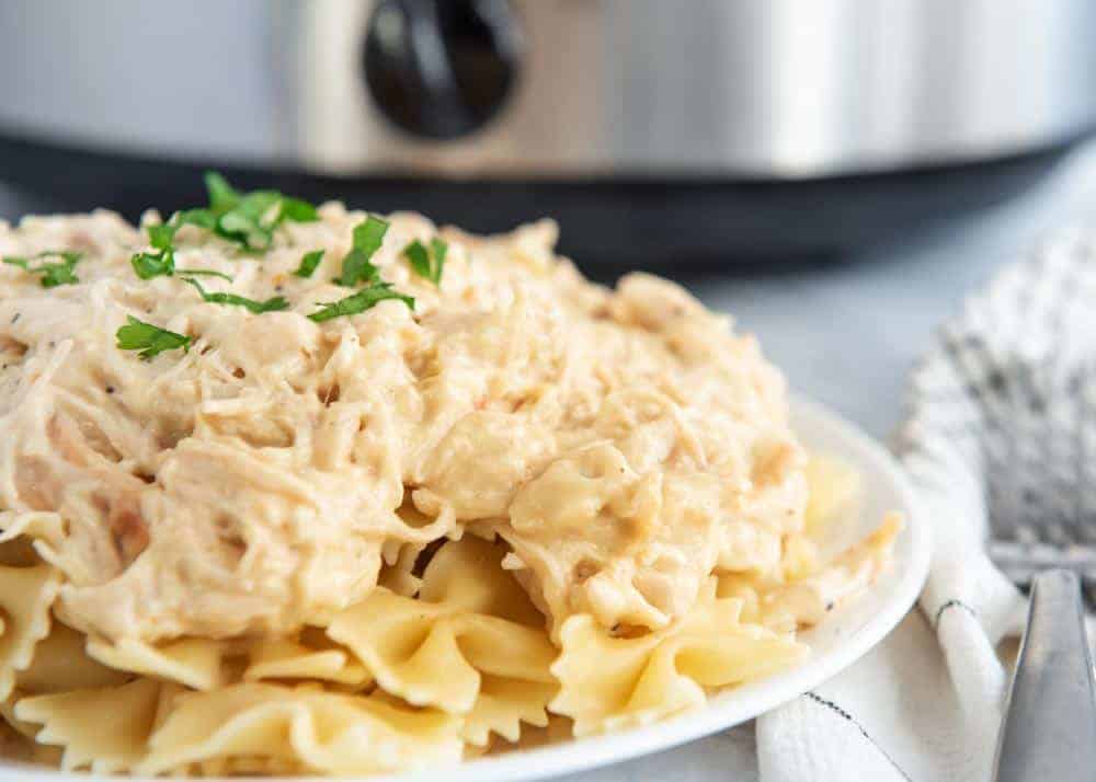 Crockpot Italian chicken.