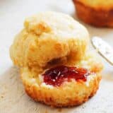 breakfast muffin with jam