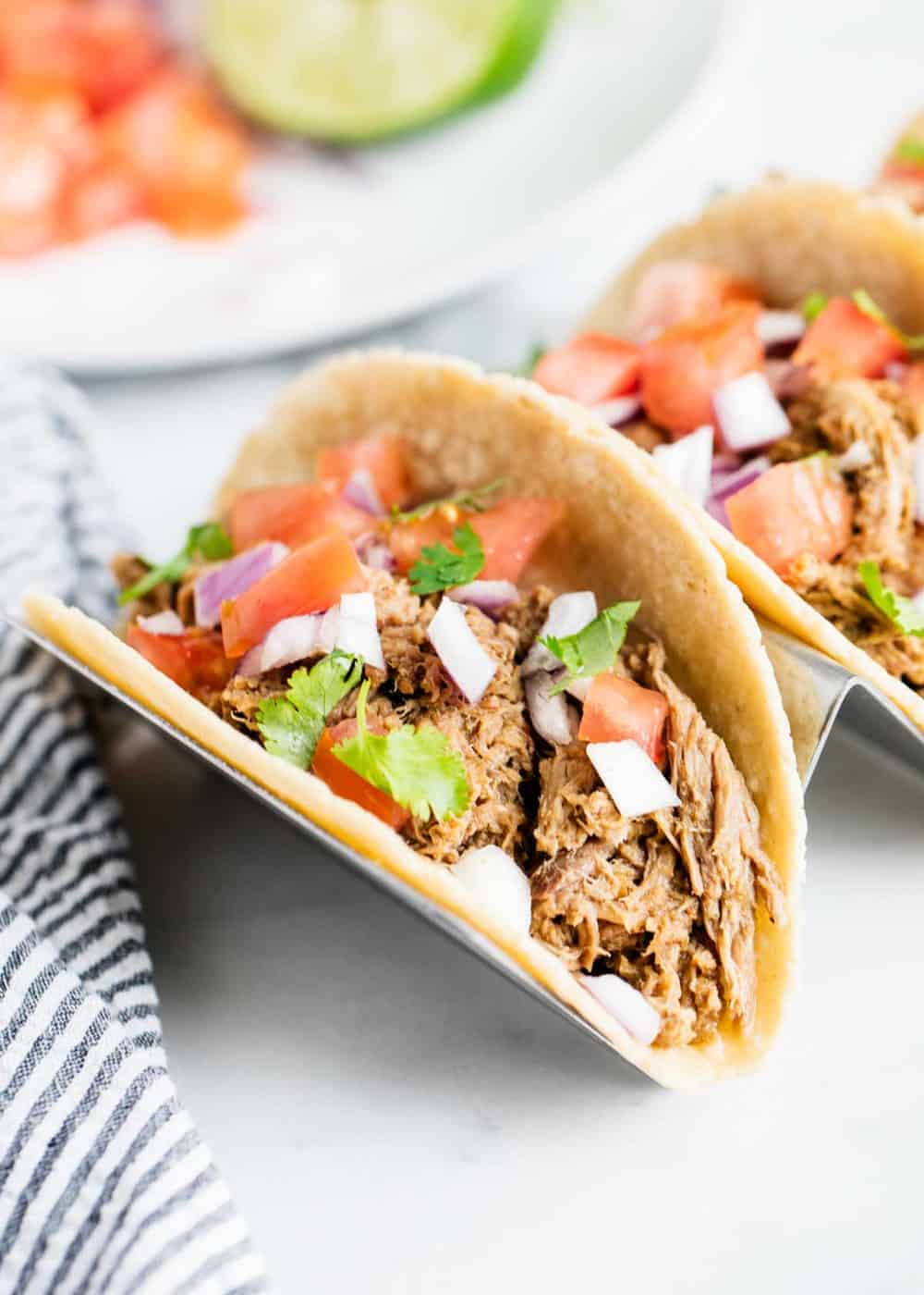 Shredded beef taco recipe.