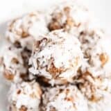 stack of lemon coconut energy balls