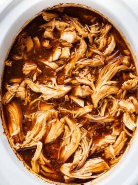 BBQ chicken in the crockpot