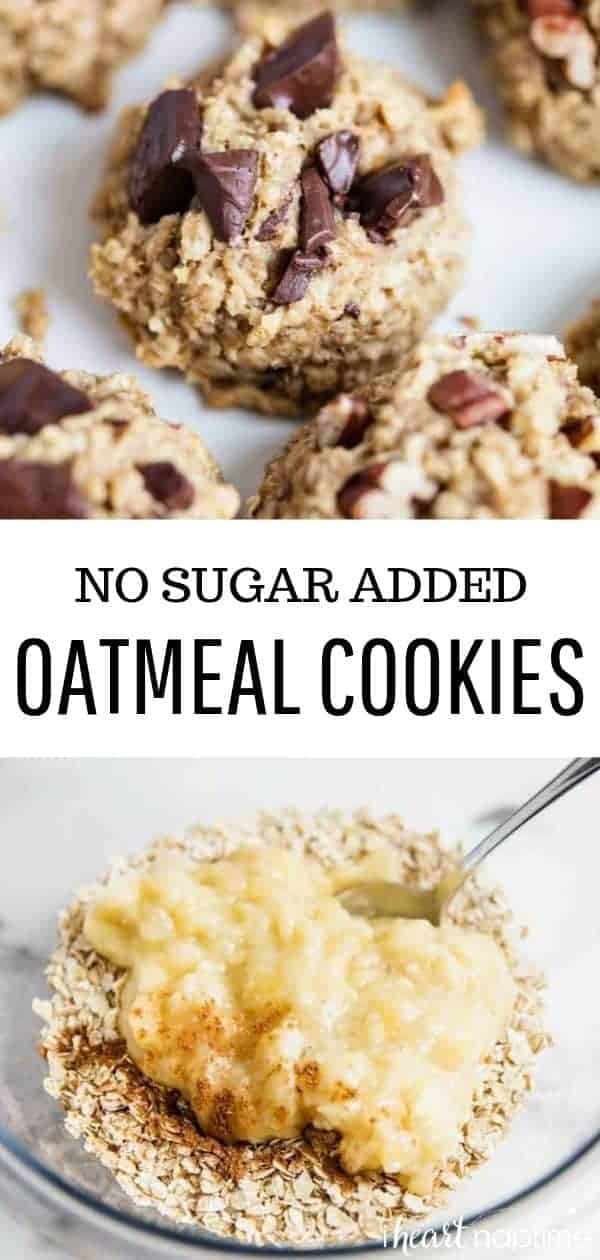 Healthy Oatmeal Chocolate Chip Cookies (3 ingredients!) I Heart Naptime