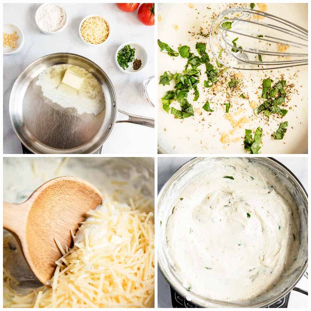 How to make white sauce in pan.