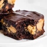 peanut butter brownies with a bite taken