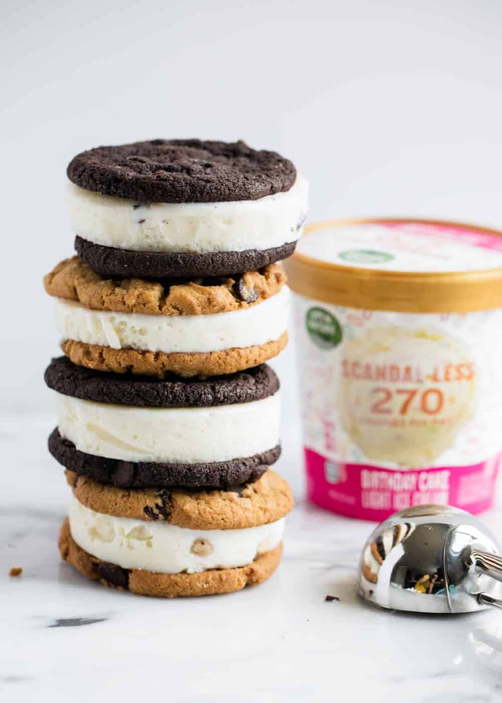 stack of ice cream sandwiches 