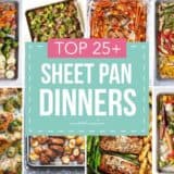collage of sheet pan dinners