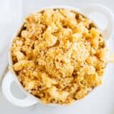 bowl of smoked gouda mac and cheese