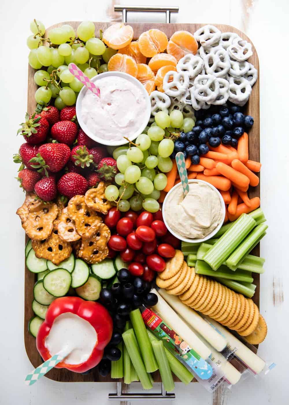 Fruit and vegetable platter.