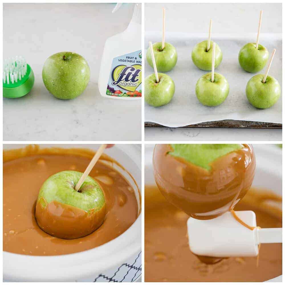 How to dip caramel apples.