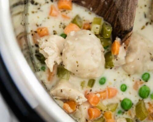 chicken and dumplings cooked in the instant pot