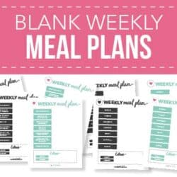blank weekly meal plans