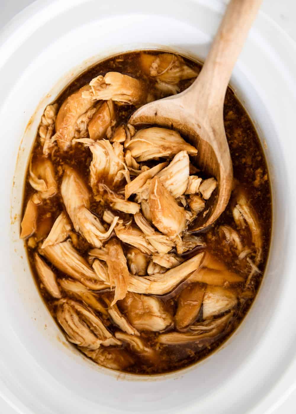 Teriyaki chicken in the crock pot.