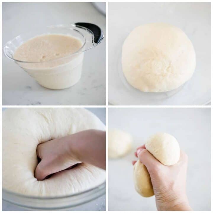 collage showing how to make dinner rolls