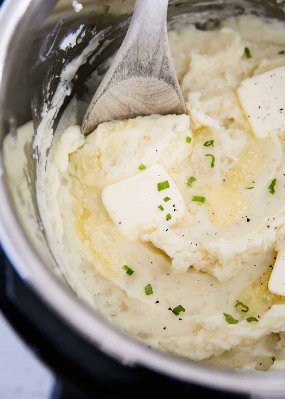 Mashed potatoes made in the instant pot.