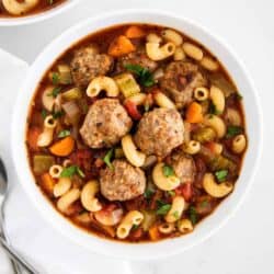 bowl of meatball soup