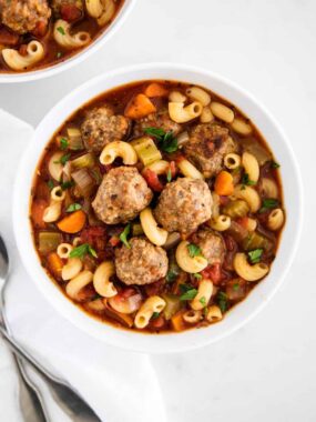 bowl of meatball soup