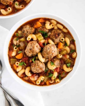 bowl of meatball soup