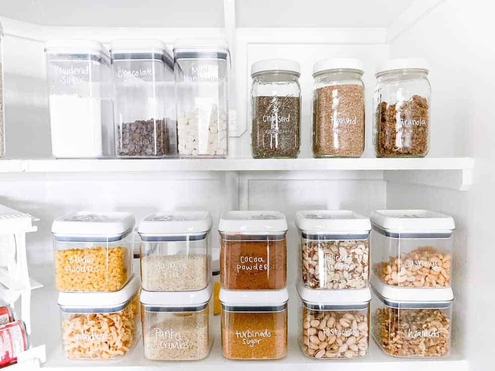 Pantry storage containers.