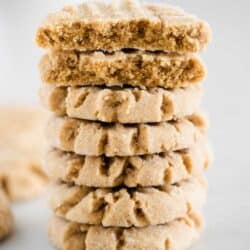 stack of peanut butter cookies