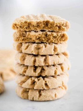 stack of peanut butter cookies
