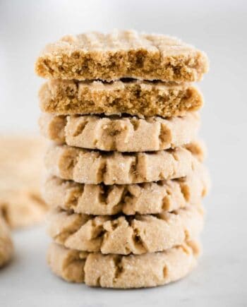 stack of peanut butter cookies