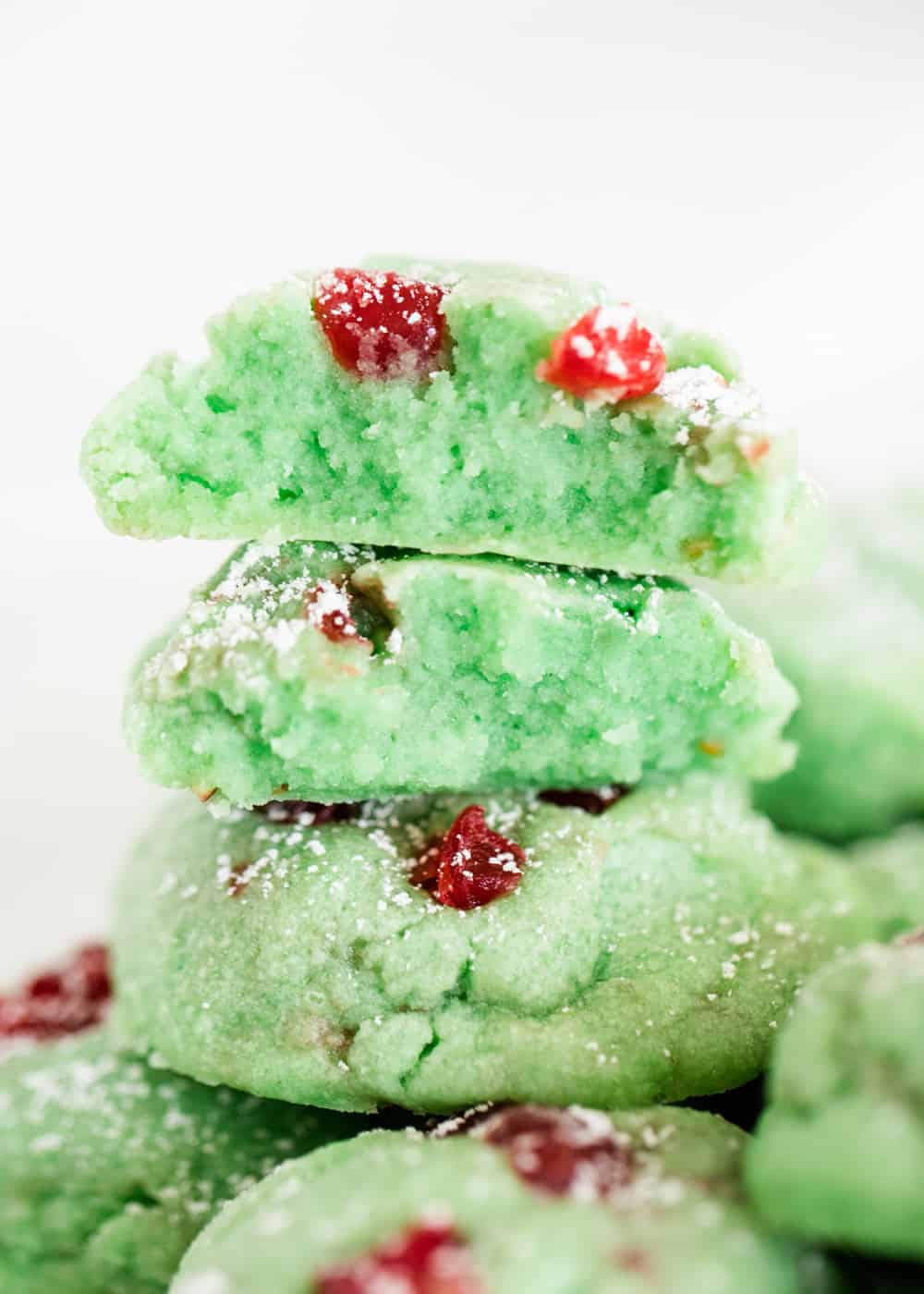 Pistachio Paste Stuffed, Pistachio Snowball Cookies - A Little Spoon