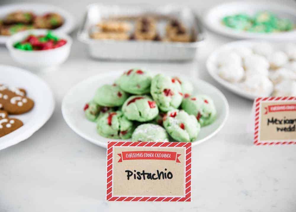 Cookie exchange printable name tag.