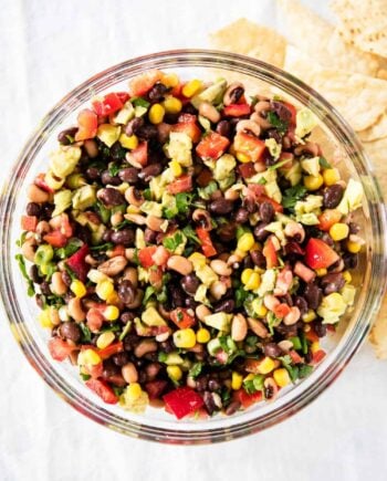 cowboy caviar in glass bowl