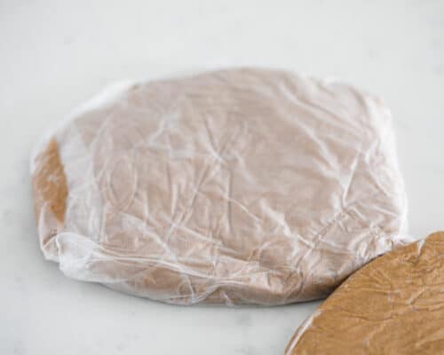gingerbread dough wrapped in plastic