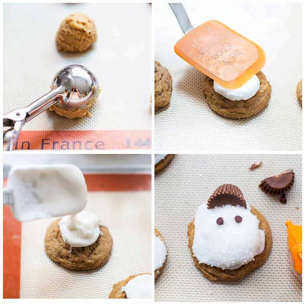 How to make snowman cookies.