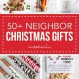 collage of neighbor christmas gifts